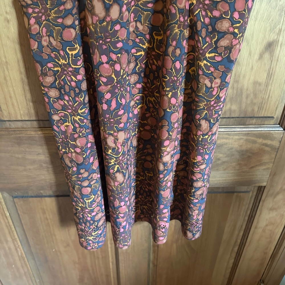 Toad&Co Brown and Auburn Floral petal Dress size large - Picture 5 of 8